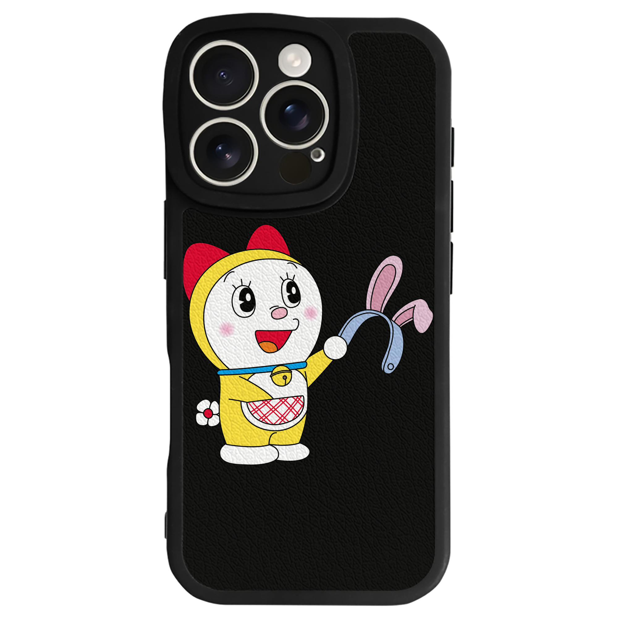 （画像用） ドラえもん ドラミ Doraemon Dorami 【iPhone 16シリーズ対応】シリコンスマホケース（レザー調） 材質：シリコン